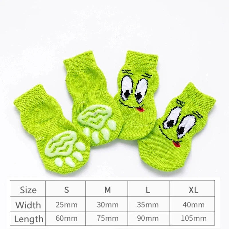 4Pcs Cute Pet Dog Socks - Devya's Pet Emporium
