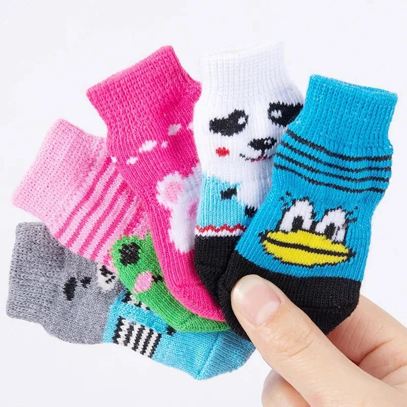 4Pcs Cute Pet Dog Socks - Devya's Pet Emporium