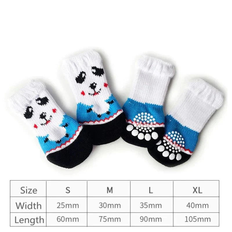 4Pcs Cute Pet Dog Socks - Devya's Pet Emporium