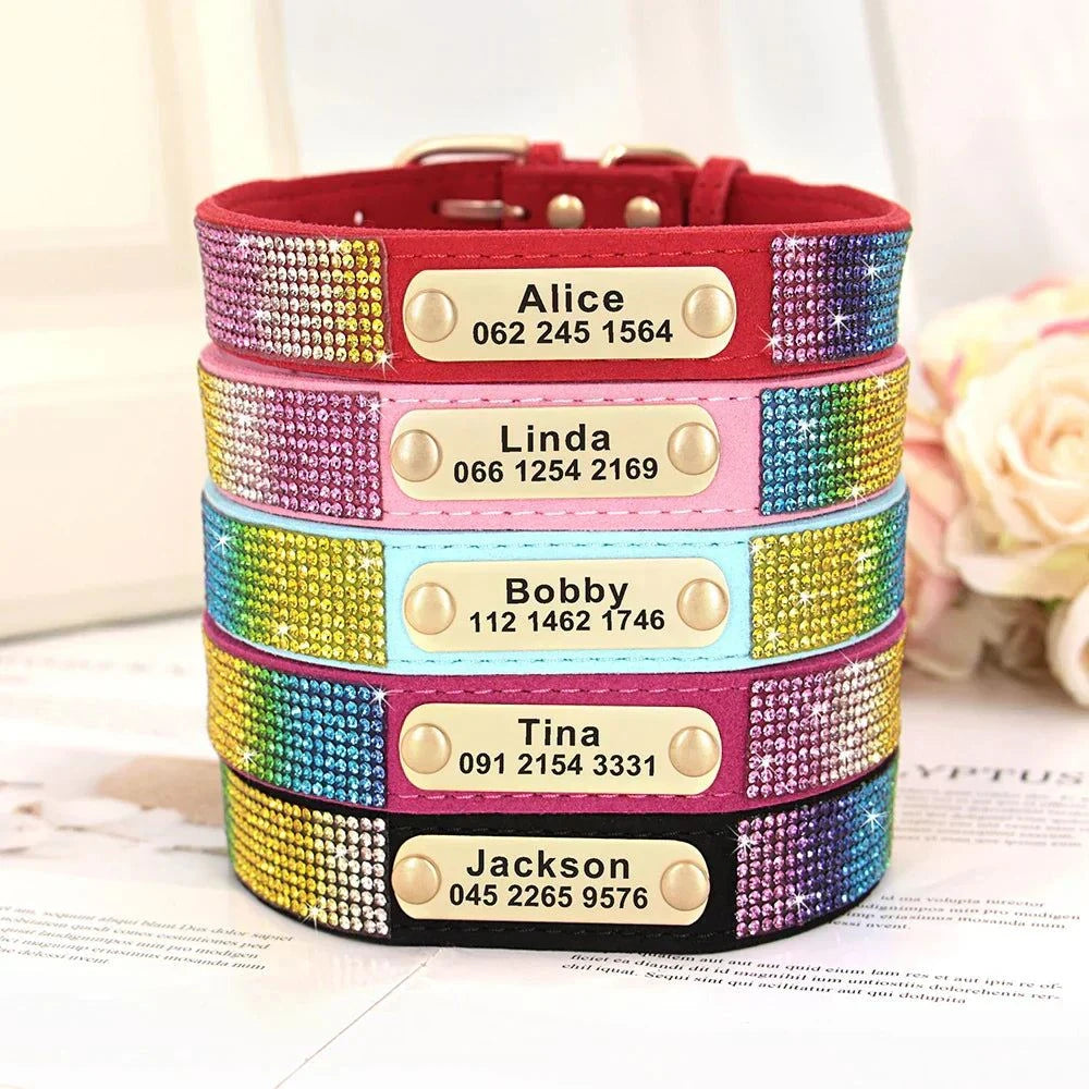 Personalized Bling Customized Anti-lost Pet ID Collar