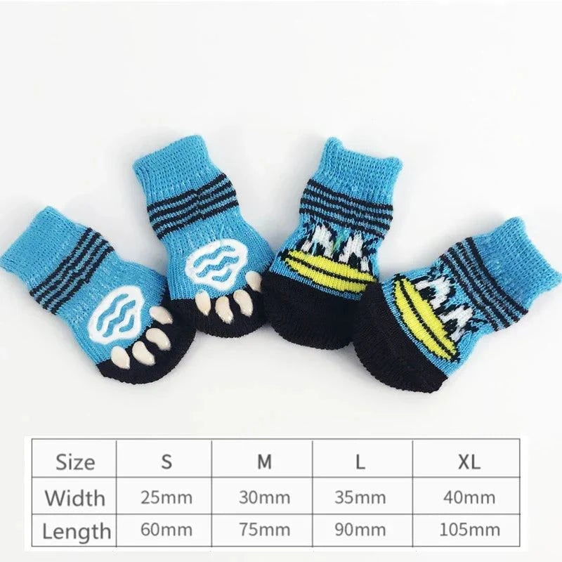 4Pcs Cute Pet Dog Socks - Devya's Pet Emporium
