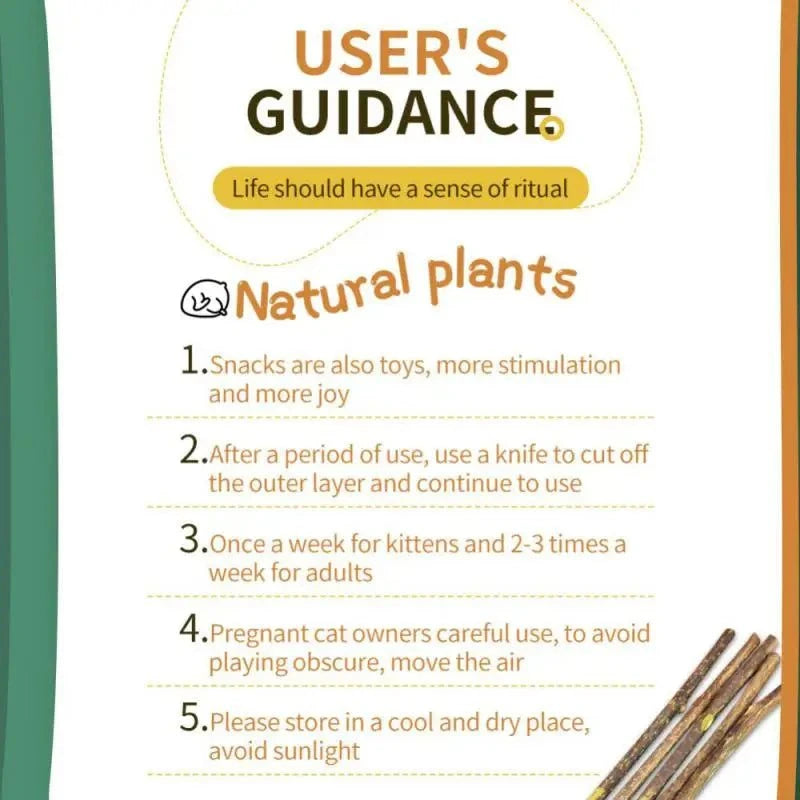 Natural Sticks Cleaning Tooth Catnip Toy - Devya's Pet Emporium