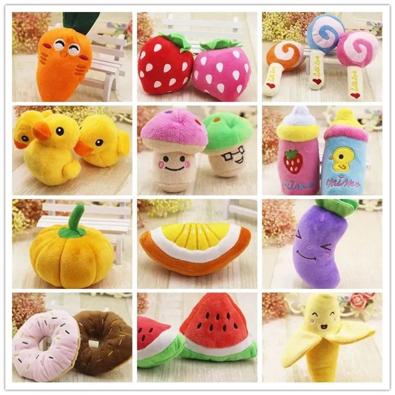 Fruit Animals Cartoon Dog Toys
