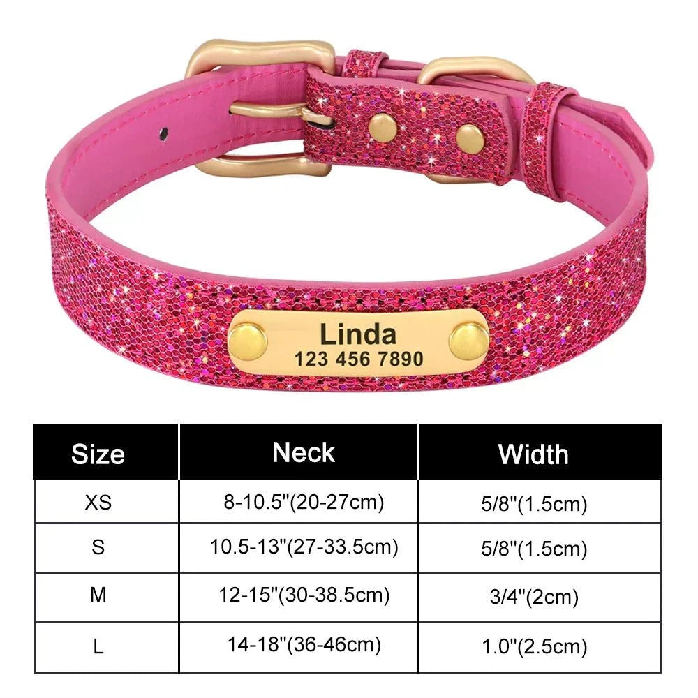 Personalised Bling Customized Anti-Lost Pet ID Collar