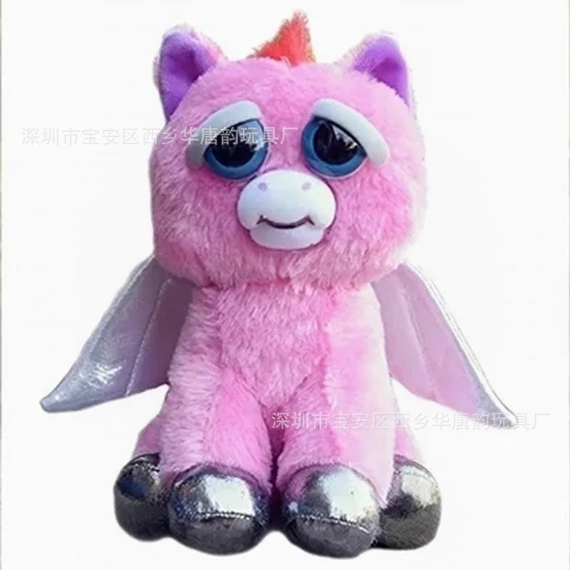 Feisty Pets Funny Face Changing Unicorn Soft Toys