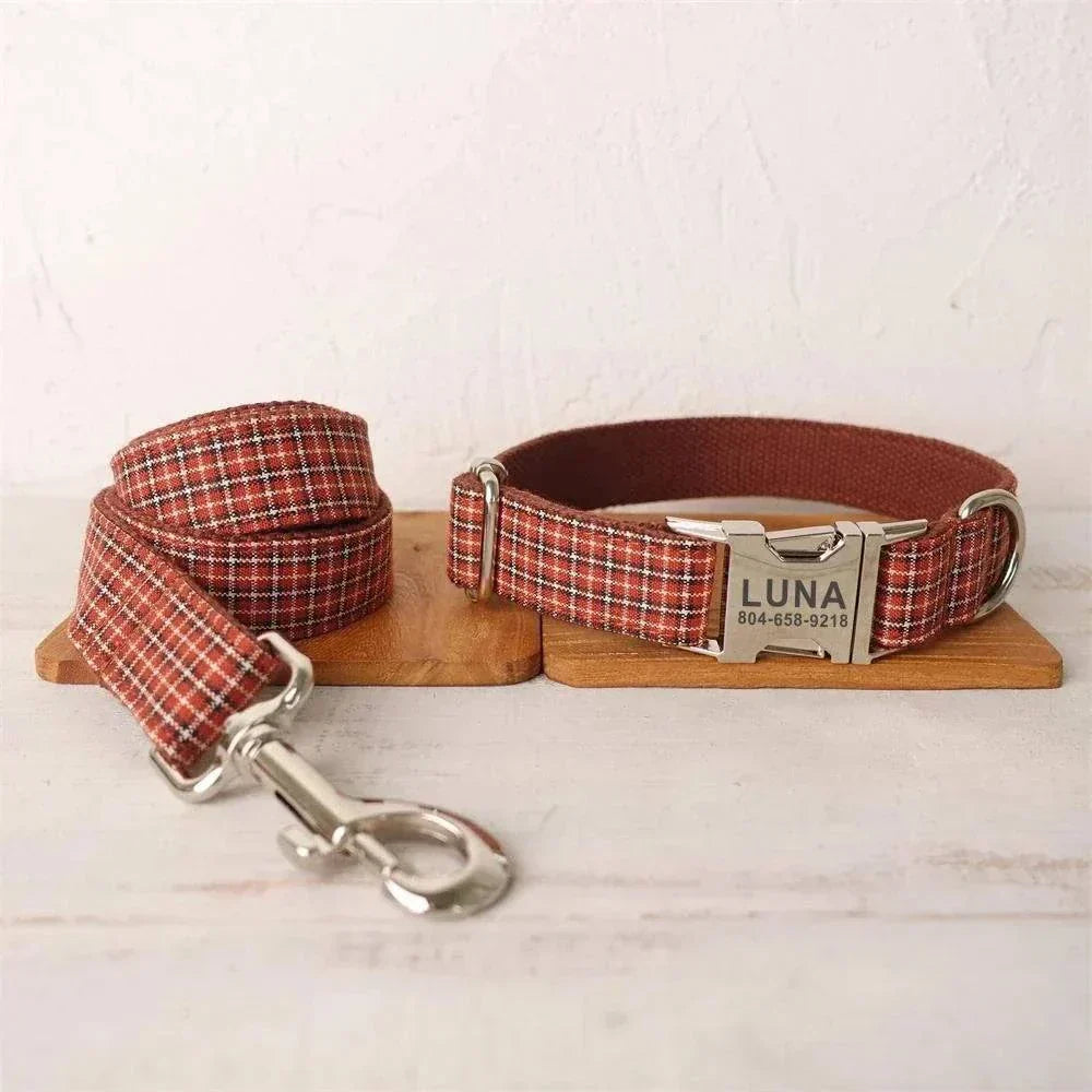 Personalised Plaid Collar 