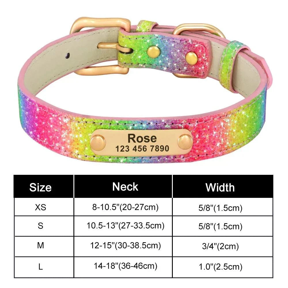 Personalised Bling Customized Anti-Lost Pet ID Collar