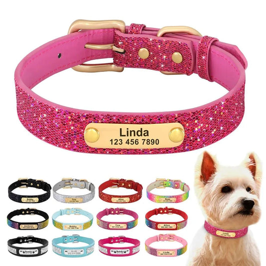 Personalised Bling Customized Anti-lost Pet ID Collar 