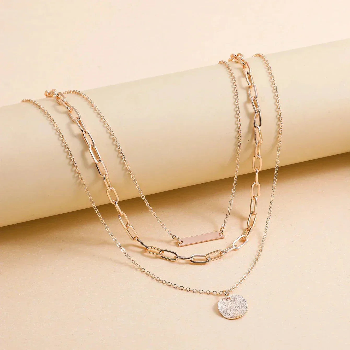 Vintage Gold Plated Round Coin Pendant