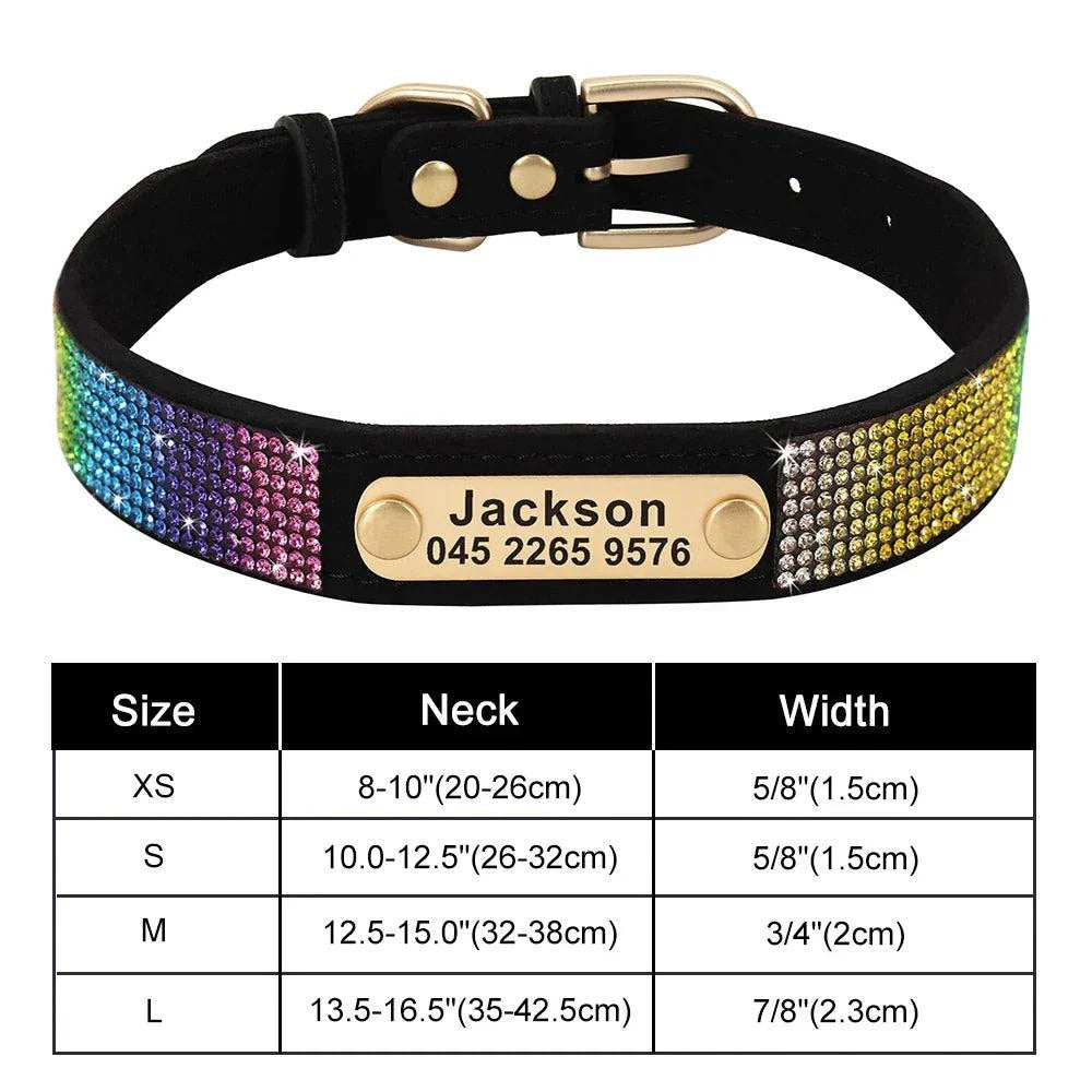 Personalised Bling Customized Anti-Lost Pet ID Collar