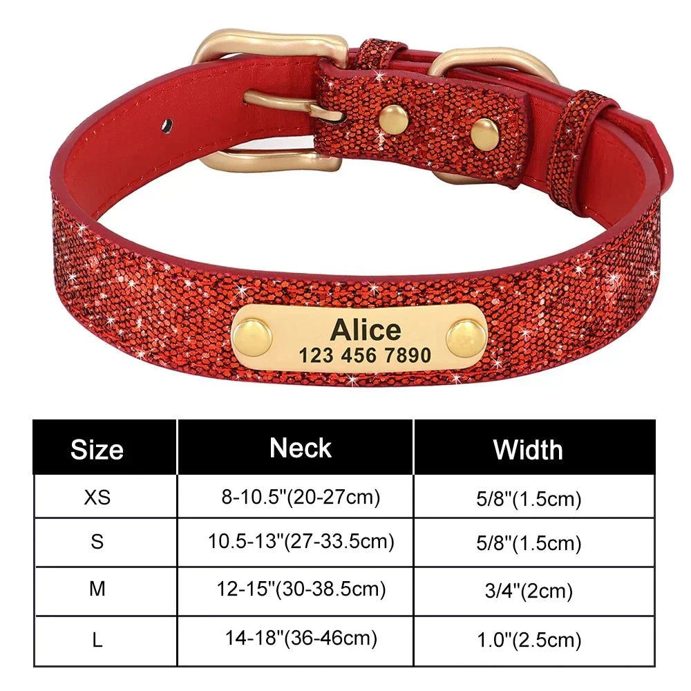 Personalised Bling Customized Anti-Lost Pet ID Collar