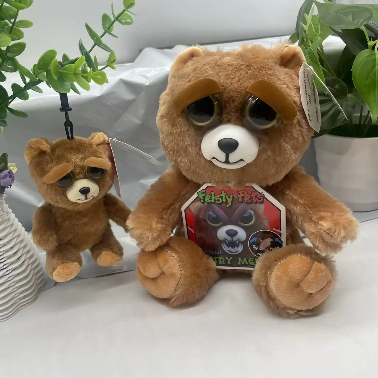 Feisty Pets Funny Face Changing Unicorn Soft Toys