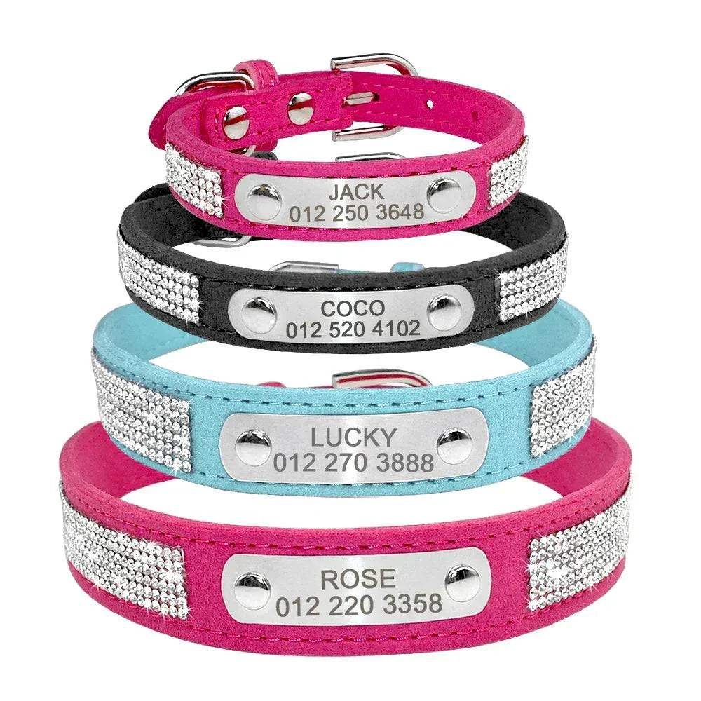 Personalised Bling Customized Anti-lost Pet ID Collar 