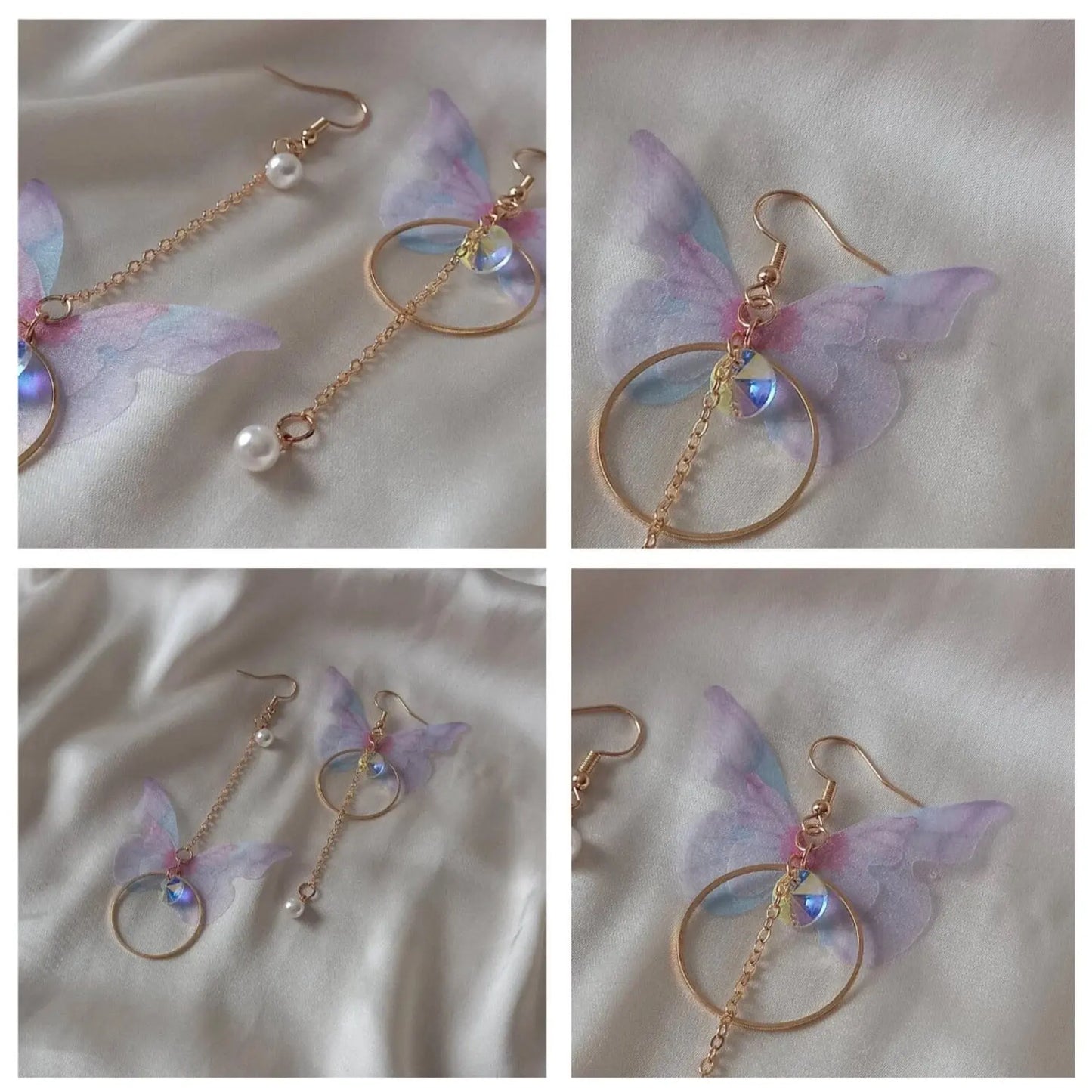 Butterfly Charm Drop Earrings