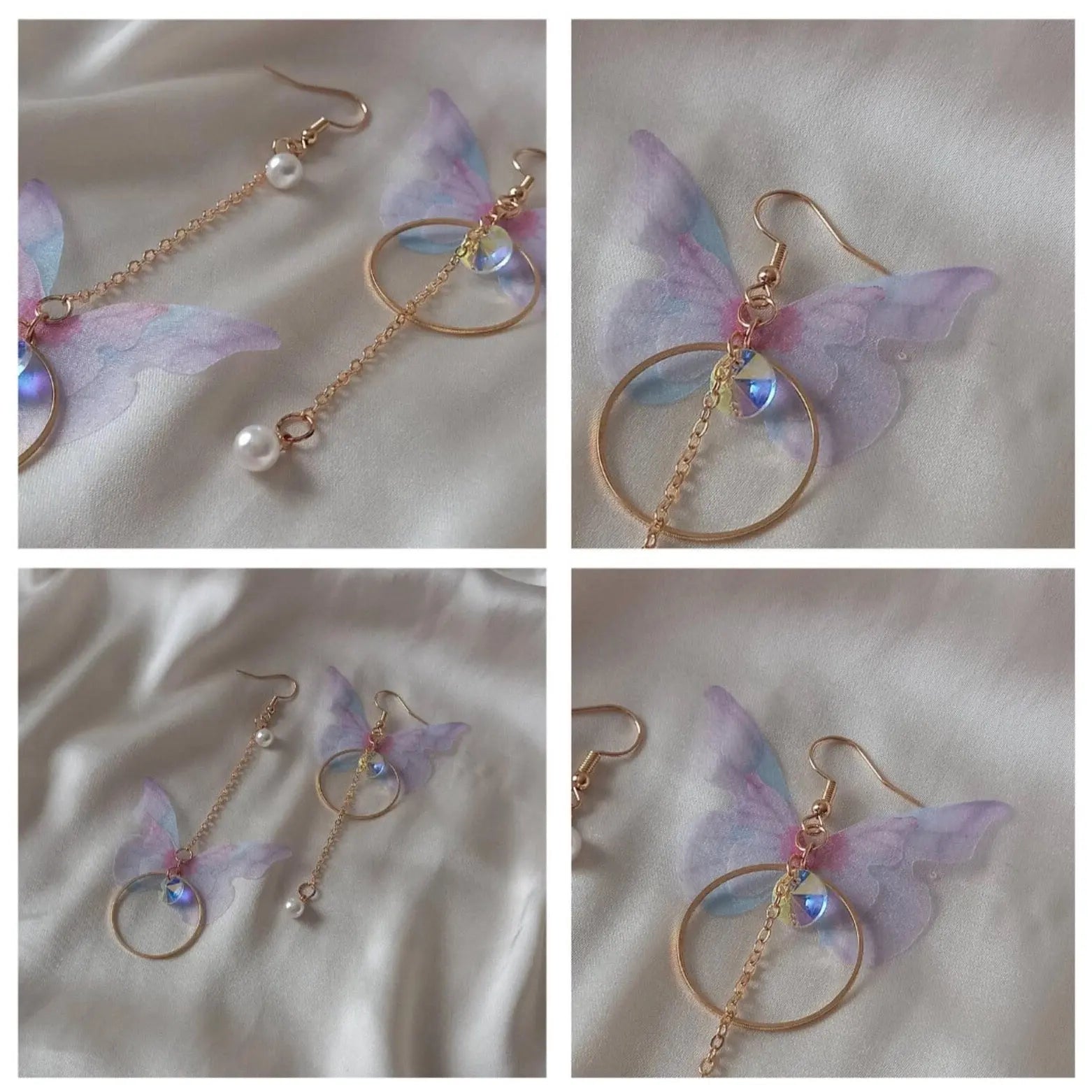 Butterfly Charm Drop Earrings