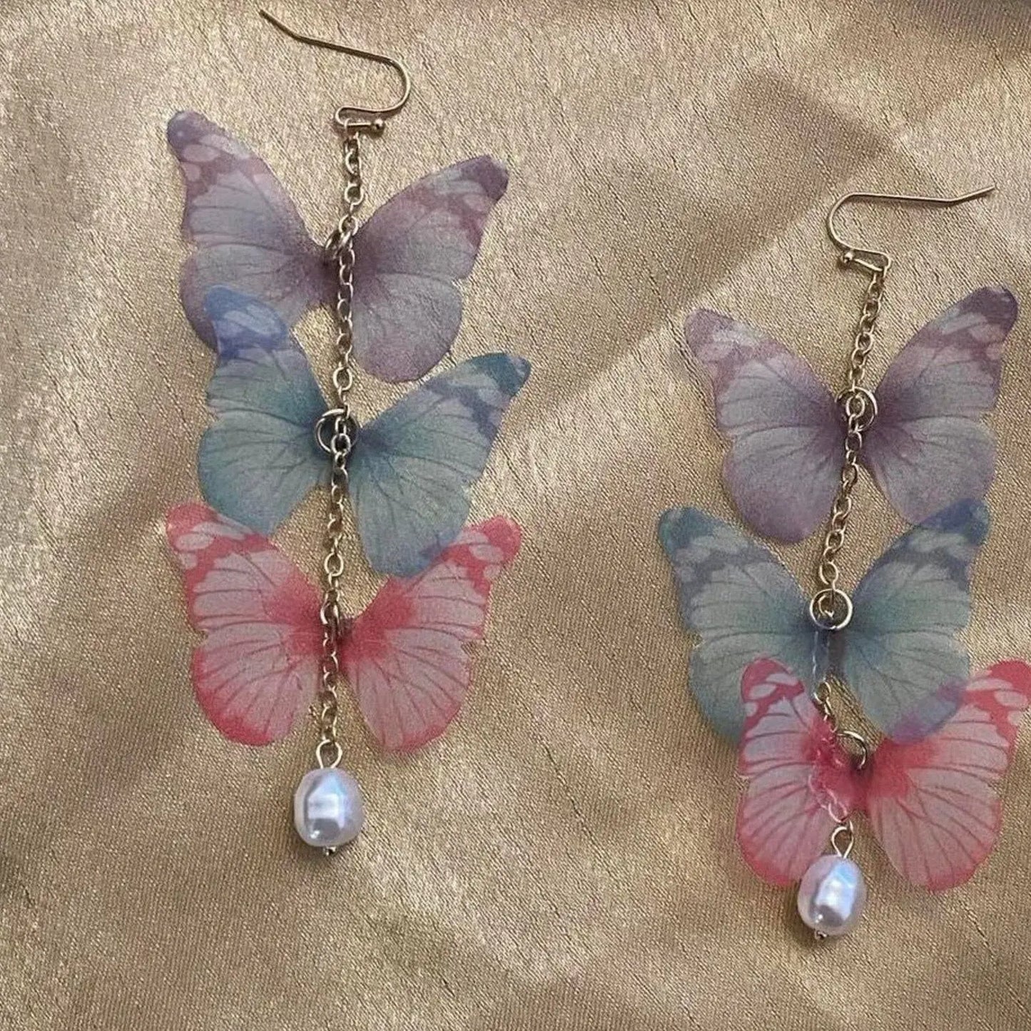 Butterfly Charm Drop Earrings