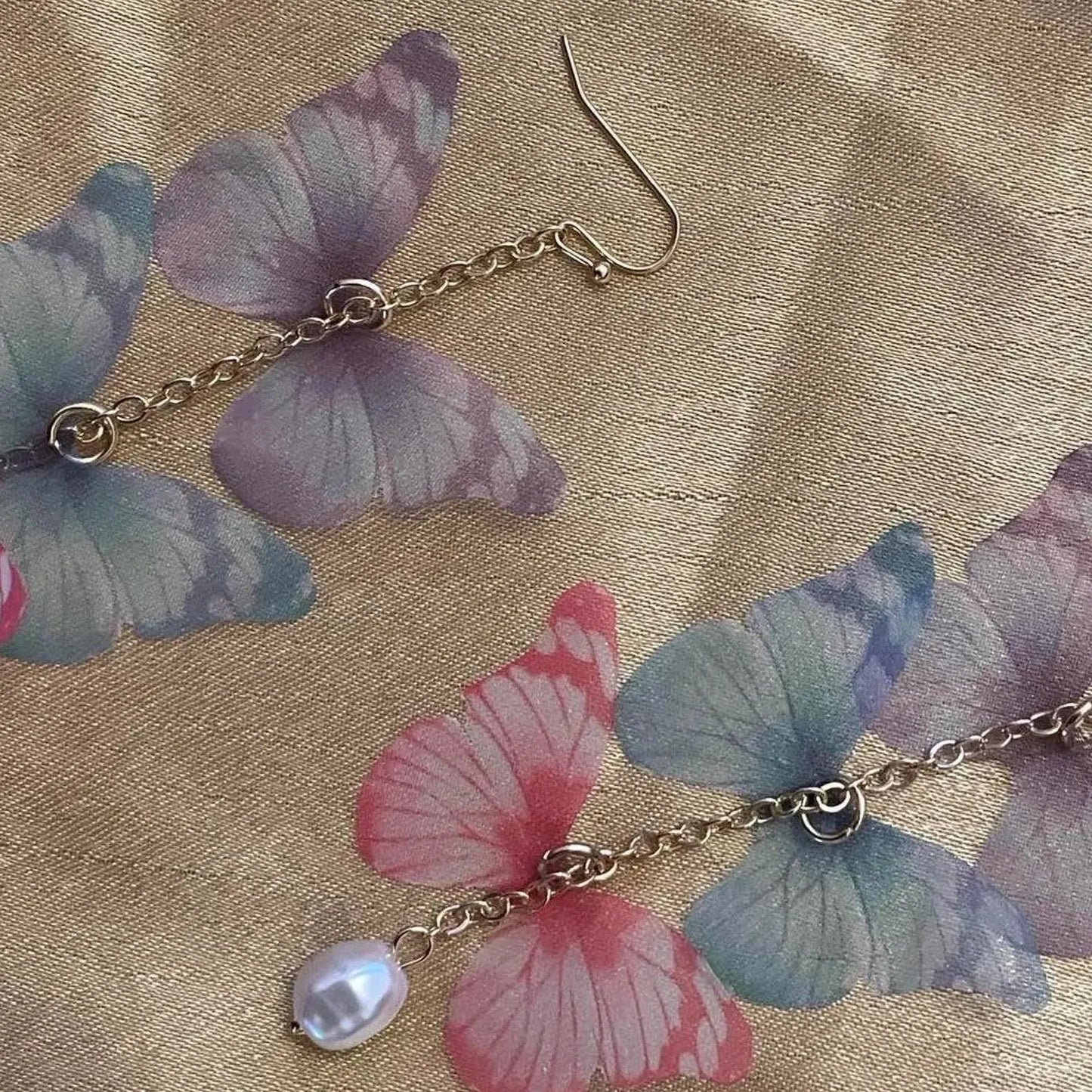 Butterfly Charm Drop Earrings