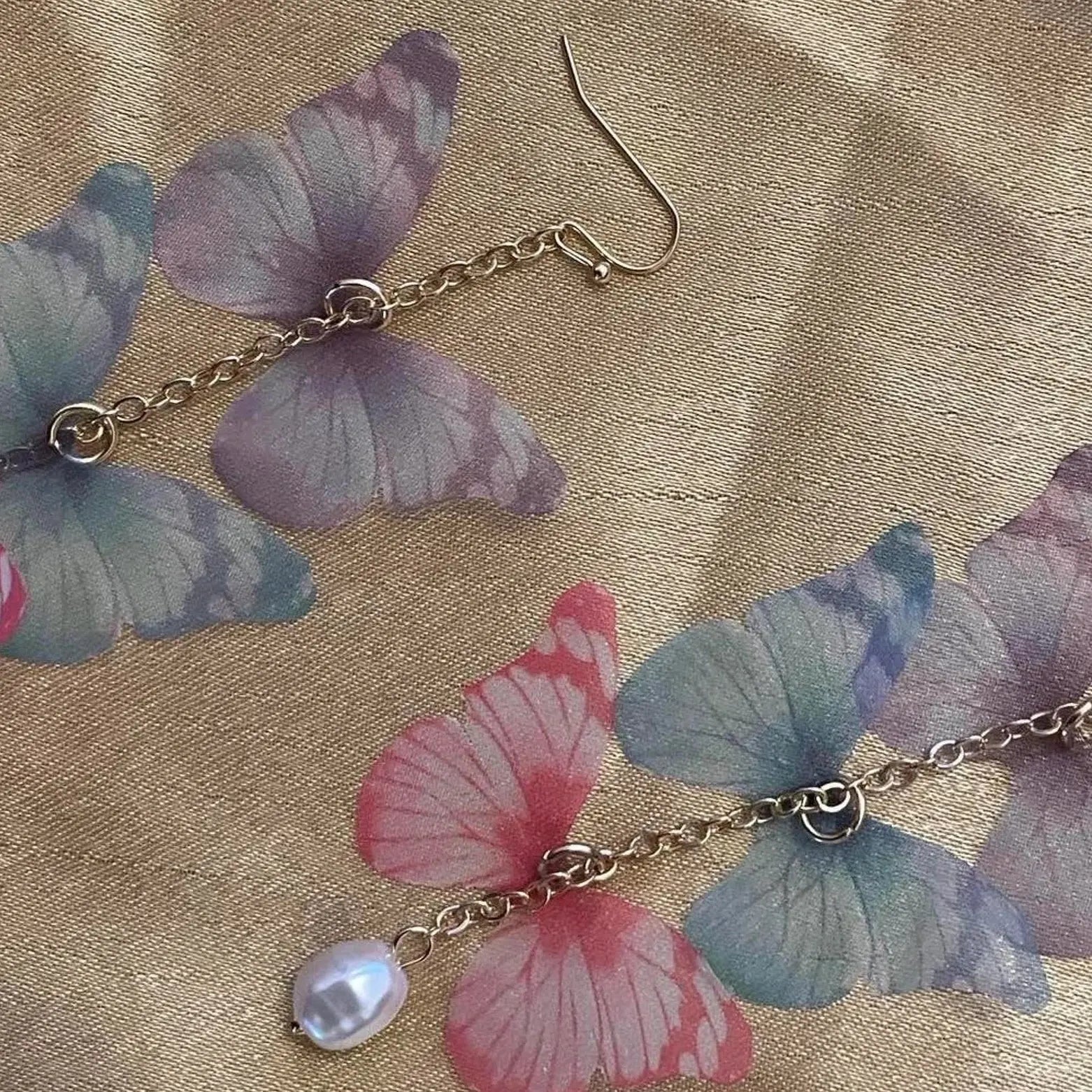 Butterfly Charm Drop Earrings
