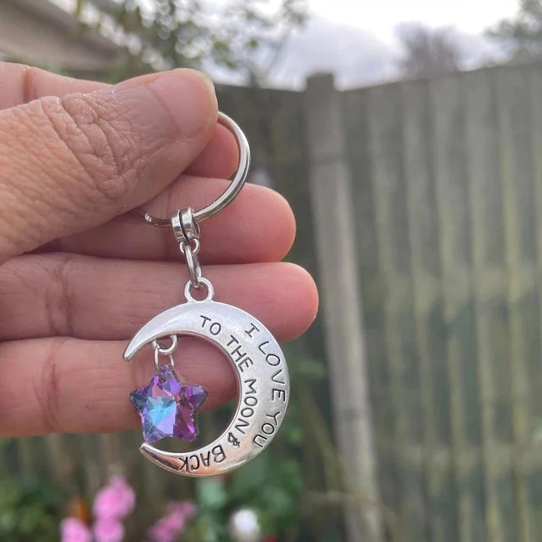 I love you to the moon & back keyring