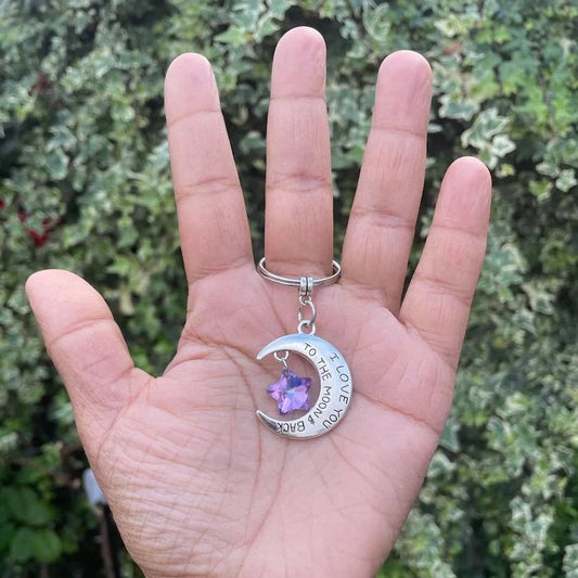 I love you to the moon & back keyring