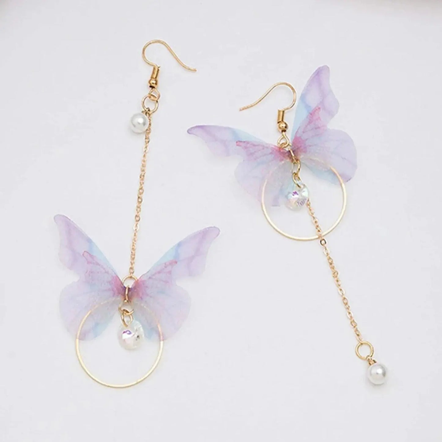 Butterfly Charm Drop Earrings